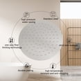 thumbnail image 6 of Round Shower System,Rainfall Shower Faucet Set Complete with High Pressure 12" Rain Shower head and Handheld Shower Set,Shower Valve Trim Kit, Brushed Nickel, 6 of 8