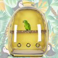 thumbnail image 1 of VONKY Bird Carrier Cage Shoulder Bag Pet Parrot Travel Clear Backpack Yellow, 1 of 9