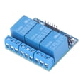 thumbnail image 4 of Módulo de relé de 3 canales, tablero de relé de alto voltaje con optoacoplador aislado, disparador de nivel alto y bajo, disparador de 12V 3,3 V-12V, 4 of 14