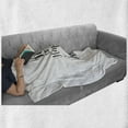 thumbnail image 6 of Saying Soft Flannel Fleece Throw Blanket, Cursive This is My Happy Place Typography Simplistic Monochrome Design, Cozy Plush for Indoor and Outdoor Use, 70" x 90", Charcoal Grey White, by Ambesonne, 6 of 6
