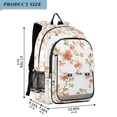 thumbnail image 2 of FORMRS Unisex School Backpack 17" Student Travel Bag with Laptop Compartment, Orange Floral Blooms, 2 of 7