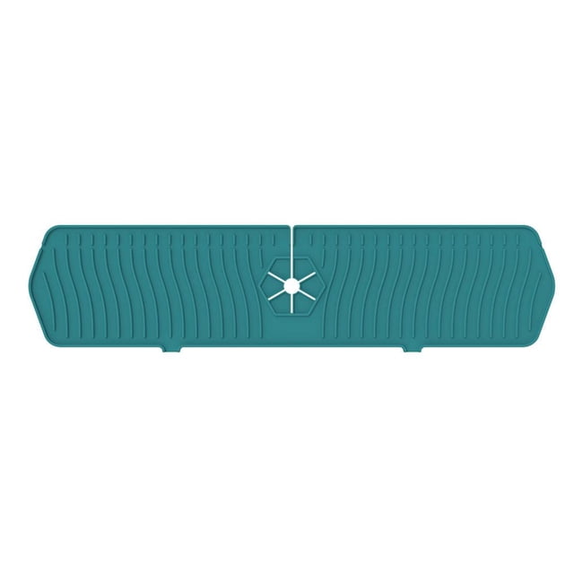 Tapón de drenaje absorbente de silicona para grifo protector contra salpicaduras colector de agua verde