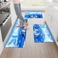 thumbnail image 2 of CCTFS Valentine's Day Dolphin Love Machine Washable Non-Slip Rubberback Indoor Runner Rug/Area Rug for Kitchen, Hallway, Kitchen, Entryway, Bathroom, 3 Piece Set - 16''*24''/20''*32''/47''*18'', 2 of 10