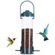 thumbnail image 1 of Alimentador de aves al aire libre colgador colgante decoración de jardín de alimentación de comedero de tubo transparente para aves silvestres, 1 of 8