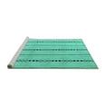 thumbnail image 2 of Ahgly Company Machine Washable Indoor Rectangle Abstract Turquoise Blue Modern Area Rugs, 4' x 6', 2 of 4
