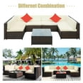 thumbnail image 2 of 7-Piece Patio Conversation Sets with 2 Pillows, 2024 All-Weather Wicker Patio Furniture Set w/Seat Cushions & Coffee Table Table, Outdoor Patio Sets for Porch Poolside Backyard Garden, 330lbs, SS619, 2 of 11