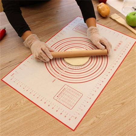 - JLONG 1Pcs Silicone Cake Fondant Pastry Bakeware Dough Rolling Mat Oven Pad Baking Tool, S Black