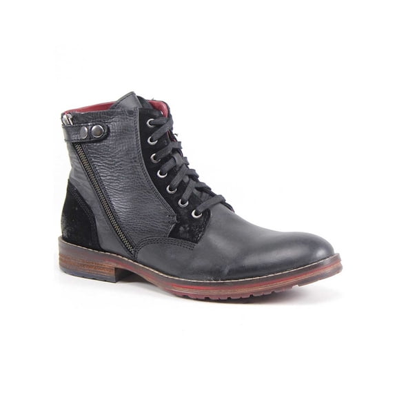 Men's Ball Of Fire Leather Boot by Testosterone Shoes (Black, US10(EU43))