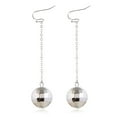 thumbnail image 4 of SUNRI 1set Disco Ball Earrings Golden Silver Mirror Ball Earrings Dance Party Costume Accessories for Women Ear Embellishments, 4 of 11