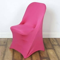 Efavormart Stretchy Spandex Fitted Folding Chair Cover Dinning Event Slipcover For Wedding Party Banquet Catering - Fushia