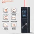 thumbnail image 3 of Measures  Measure High-precision Portable  Distance Meter Pythagorean, Distance, Area, Volume, Max/Min Measure IP54 Waterproof Large LCD Backlit, 3 of 7