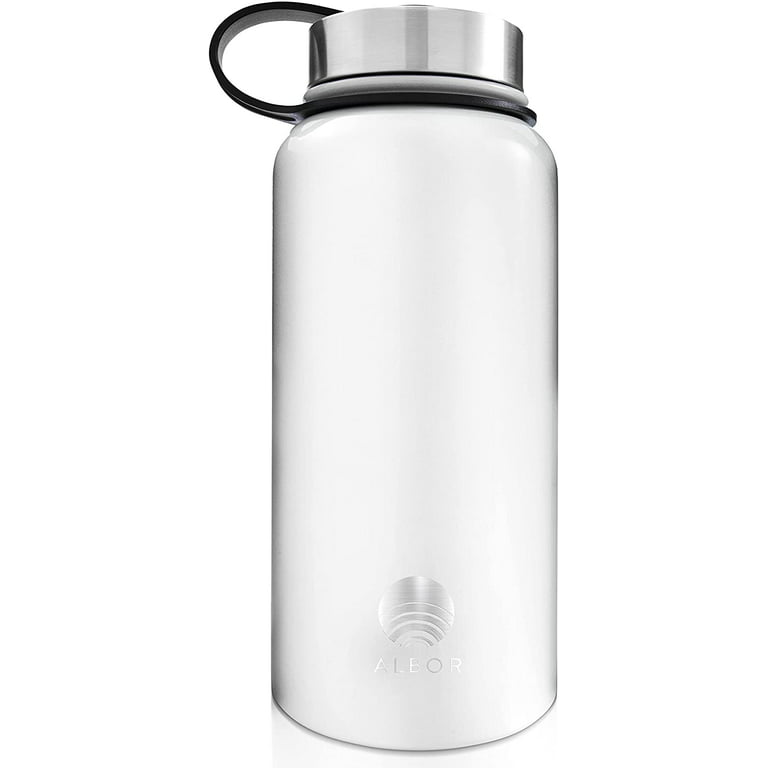 ALBOR Insulated Water Bottle with Straw - 32 oz Water Bottles - Triple Insulated Stainless Steel Water Bottles with 4 Leak-Proof