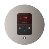 Mr Steam iTempo Round Steam Shower Control and Steamhead in Brushed Nickel