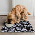 thumbnail image 2 of Dog Mat for Food and Water Absobing Durable Dog Water Mat Floral Botanical Pet Feeding Mat Eco-Friendly Durable Pet Placemat, 2 of 7