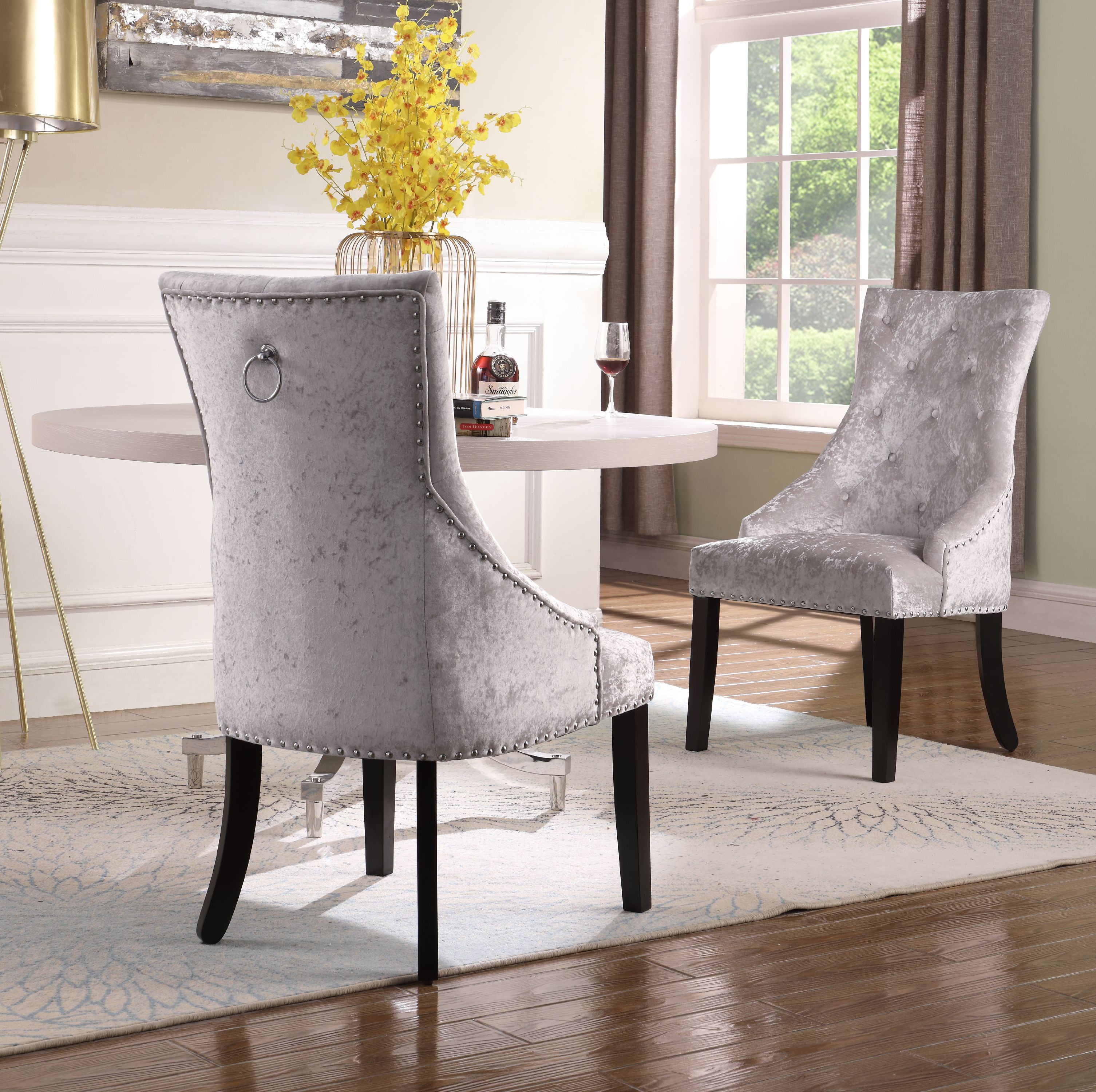 Chic Home Raziela Velvet Upholstery, Chic Home Dining Chairs