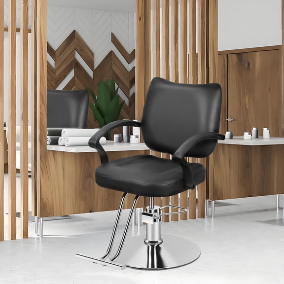 Hair Salon Chair, Stylist Chair with Heavy Duty Hydraulic Pump, 360 Degrees Rolling Swivel Hair Salon Chair, Beauty Salon Chair Equipment, Max Load Weight 330 Lbs -Black