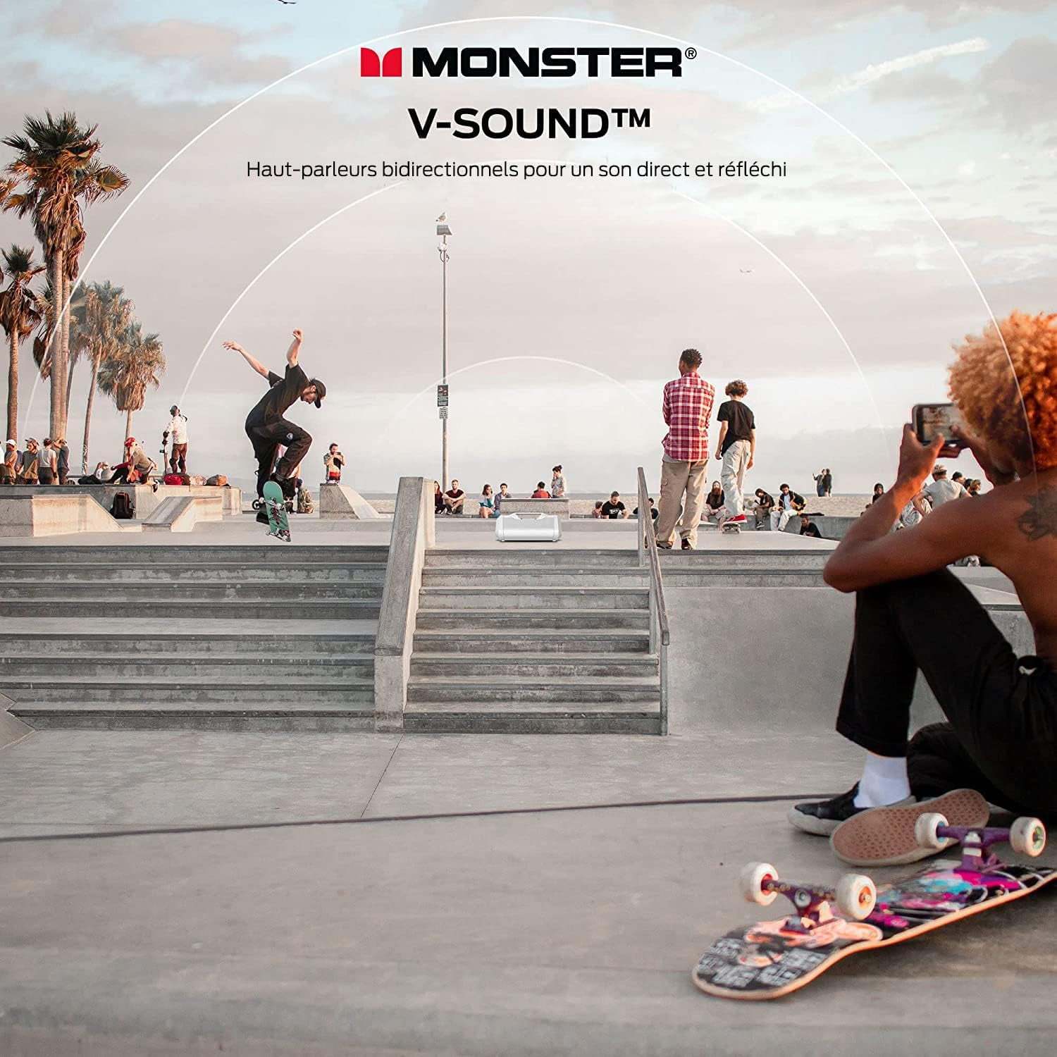 Monster Blaster 3.0 Portable Speaker, 120W Wireless Bluetooth Speaker, IPX5 Rechargeable Waterproof, Charge Out & Aux Input
