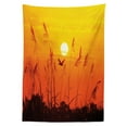 thumbnail image 3 of Ambesonne Nature Tablecloth Rectangular Table Cover, Flying Birds at Dusk, 60"x90", Yellow Red, 3 of 4