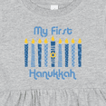 thumbnail image 4 of Inktastic 1st Hanukkah Candles Girls Baby Dress, 4 of 5