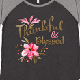 thumbnail image 4 of Inktastic Thankful and Blessed Inspirational Saying with Pink Flowers Women's Plus Size T-Shirt, 4 of 5