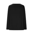thumbnail image 5 of ShiShine Women's Cowl Neck Ruched Tops Draped Front Long Sleeve Casual Loose Fit Solid Basic Shirts Fall Tunic Blouse, 5 of 6