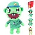 thumbnail image 4 of Muñeco de peluche oso de fresa Happy Tree Friends Flippy Fliqpy Verde militar, 4 of 4