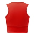 thumbnail image 4 of Wang6 Women Ribbed Cropped Tank Tops Plus Size Summer Sleeveless Tops Trendy Slim Fit Scoop Neck Solid Workout Tees T-Shirts Orange XXXL, 4 of 5