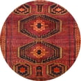 thumbnail image 1 of Ahgly Company Machine Washable Indoor Round Traditional Red Area Rugs, 4' Round, 1 of 7