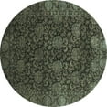 thumbnail image 1 of Ahgly Company Indoor Round Abstract Light Blue Modern Area Rugs, 6' Round, 1 of 4