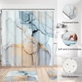 thumbnail image 3 of 4 Pcs Shower Curtain Set with 12 Hooks, Cute Fish Sea Ocean, Bathroom Decor Underwater Crab Octopus Animal Bathing with Non-Slip Rugs Toilet Lid Cover Bath Mat 72"x72", 3 of 5