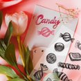 thumbnail image 4 of PH Candy Clear Stamps Retro Candy Illustration Transparent Stamp Decorative Clear Stamps Craft Stamp Rubber Stamp for Card Making DIY Scrapbooking Stamp Album Crafting Journal Decor White, 4 of 7