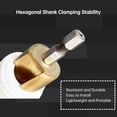 thumbnail image 5 of 3 Pcs Step Drill Bit Set for PPR Expansion Repair, HSS Titanium Hole Drill Bit Water Pipe with 1/4 Inch Hex Shank, Universal Size 1/2" 3/4" 1'' Hole Opening Tapered Drill Bits, 5 of 8