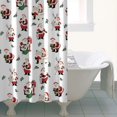 thumbnail image 4 of White Christmas Santa Pattern Shower Curtain 36"x72" ,Bathroom Decorative Shower Curtains Set with 12 Hooks,Modern Waterproof Washable Shower Curtain, 4 of 6