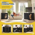 thumbnail image 7 of Large Dog Crate Furniture for 3 Dogs, Cuoote 113" Corner Dog Kennel, 3-in-1 Heavy Duty Indoor Wooden Crate for Small, Medium & Large Dogs, 7 of 7