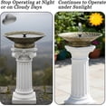 thumbnail image 6 of Solar Bird Bath for Outdoors, Metal Solar Bird Bath Fountain, 12.6" Bird Bath Bowl, Bird Water Fountain for Garden Patio Lawn Decor, Gold, 6 of 13