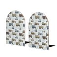 thumbnail image 2 of Picia Tractor and Dumper Pattern Wood Bookends for Shelves,Non-slip Bookends, Heavy Duty Wooden Bookend Support,1 Pair, 2 of 8