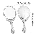thumbnail image 4 of Hand Mirror,Vintage Handheld Mirror with Handle Vanity Makeup Mirror, Princess Mirror for Wedding Beauty Makeup Travel, 4 of 7