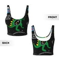 thumbnail image 4 of Yiaed Space Dino Cartoon Black Print Ladies Waistcoat Women Sports Vest Vest Sports Women Sports Top Yoga Vest for women-XX-Large, 4 of 8