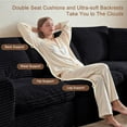 thumbnail image 6 of 108" Cloud Couch for Living Room, Modular Sectional Sofa with Plush Corduroy L Shaped Comfy Upholstered Couches with Deep Seat, No Assembly Required, Black, 6 of 9