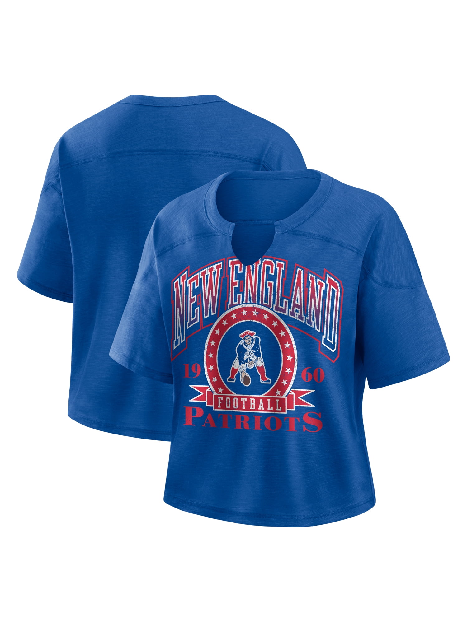 NFL New England Patriots Women's Cotton Blue Short Sleeve T-Shirt
