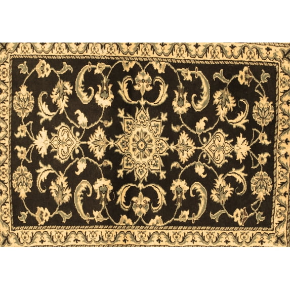 Ahgly Company Machine Washable Indoor Rectangle Persian Brown Traditional Area Rugs, 3' x 5'