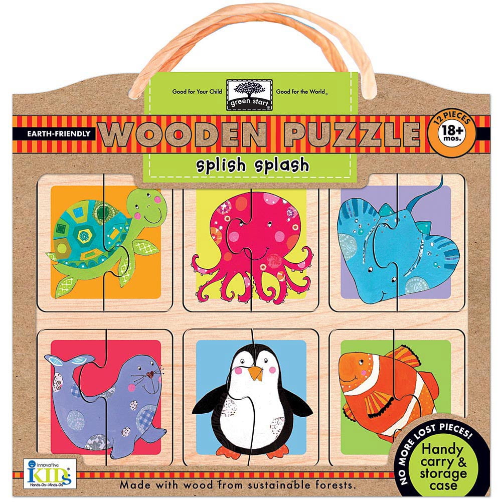 Splish Splash Wooden 12 Piece Puzzle, Kids Puzzles by Innovative Kids