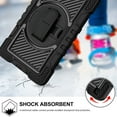 thumbnail image 5 of Dteck Case for Samsung Galaxy Tab A 8.0" SM-T290 T295 (2019 Released) 8-inch,Shockproof Rubber 3-Layers Protection Case Hybrid Kickstand Cover with Hand & Shoulder Strap,Black, 5 of 9