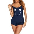 thumbnail image 4 of Ekouaer Womens Cami Pajama Sets Soft Shorts Lingerie Set Camisole 2 Piece Cami Shorts Pj Nightwear, 4 of 6