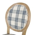 thumbnail image 6 of Noble House Dason Fabric and Wood 5 Piece Dining Set, Dark Blue Plaid and Natural, 6 of 13