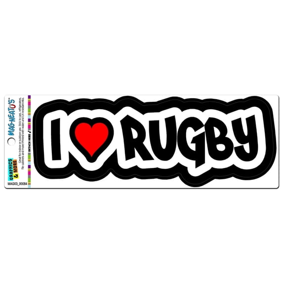I Love Heart Rugby MAG-NEATO'S(TM) Car/Refrigerator Magnet