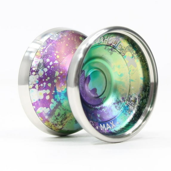 C3yoyodesign Speedaholic Max Yo-Yo - Bi-Metal YoYo (Purple/Green/Grey with Silver Ring)