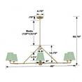thumbnail image 4 of XAV-B9306-VG-GR Crystorama Lighting Xavier - 6 Light Chandelier In Modern Style-14.75 Inches Tall and 46 Inches Wide-Vibrant Gold/Green Finish, 4 of 7