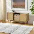 thumbnail image 2 of BoutiqueRugs Inara No Pile Hand Woven Plaid Area Area Rug - Light Gray, Dark Gray, Nickel - 8' x 10', 2 of 8