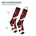 thumbnail image 2 of Lsque Christmas Buffalo Plaid Pattern Sport Compression Socks for Men & Women 15-20 mmHg Knee High Nurse Pregnant Running Medical and Travel Athletic, 2 of 6